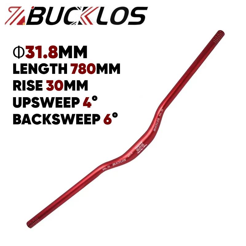 BUCKLOS Mountain Bike Handlebar 31.8mm 25.4mm Bicycle Riser Bar 620/660/720/780mm Aluminum Alloy MTB Handlebar Cycling Parts