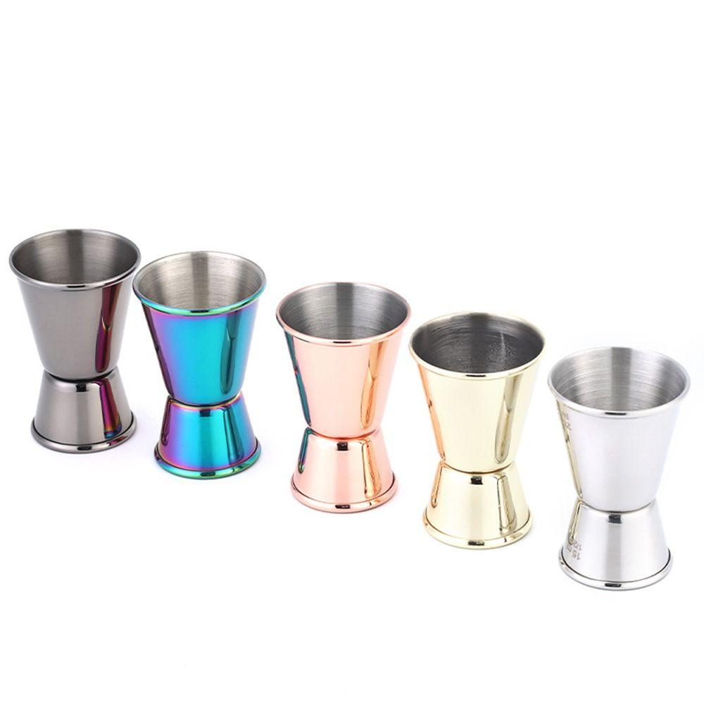 New 304 Stainless Steel Measure Jigger Dual Shot Japanese-Style Cocktail Shaker 1/2-1oz Cocktail Mug Drinking Spirit
