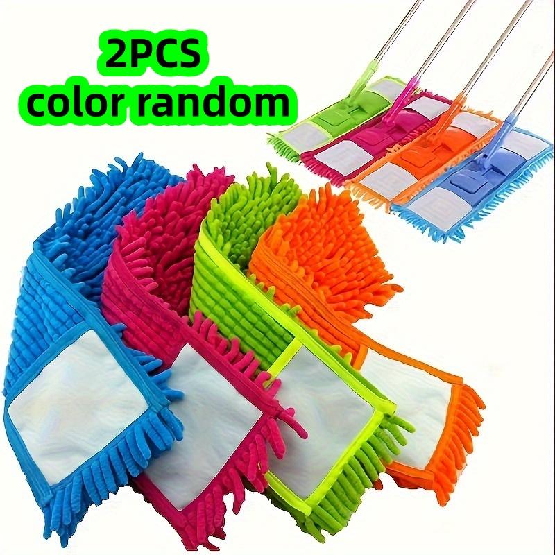 

2-Pack of Mop Replacement Heads in Random Colors (Only Suitable for 39*9cm Mop Heads) Chenille Material, Dual-Use for Dry and Wet Cleaning,