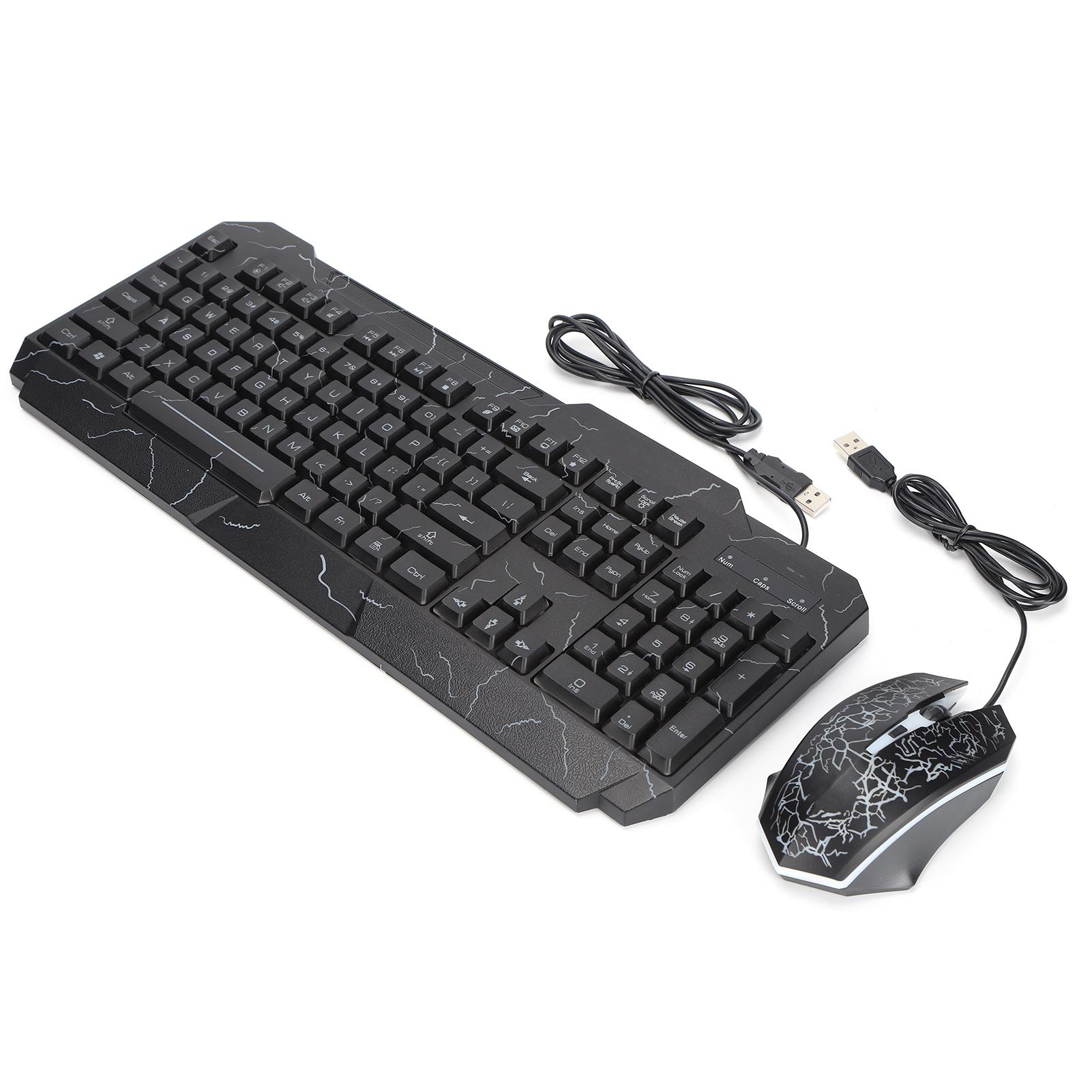 

Keyboard and Mouse Set MultiModel Computers Luminous Wired 4D Game Hardware Combo for Windows PC Gamers