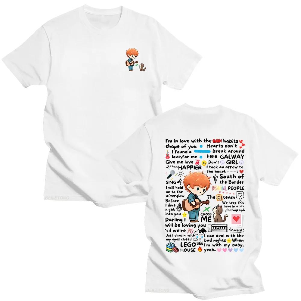 

Ed Sheeran Graffiti Pattern Tshirt New Fashionable Casual Women Unisex Clothes Y2k Tshirts Fashion Loose Streetwear Top Tee S