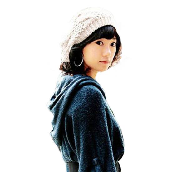 Beret Hat High Elastic Comfortable to Wear Convenient Women Plain Color Knit Beret Hat for Outdoor