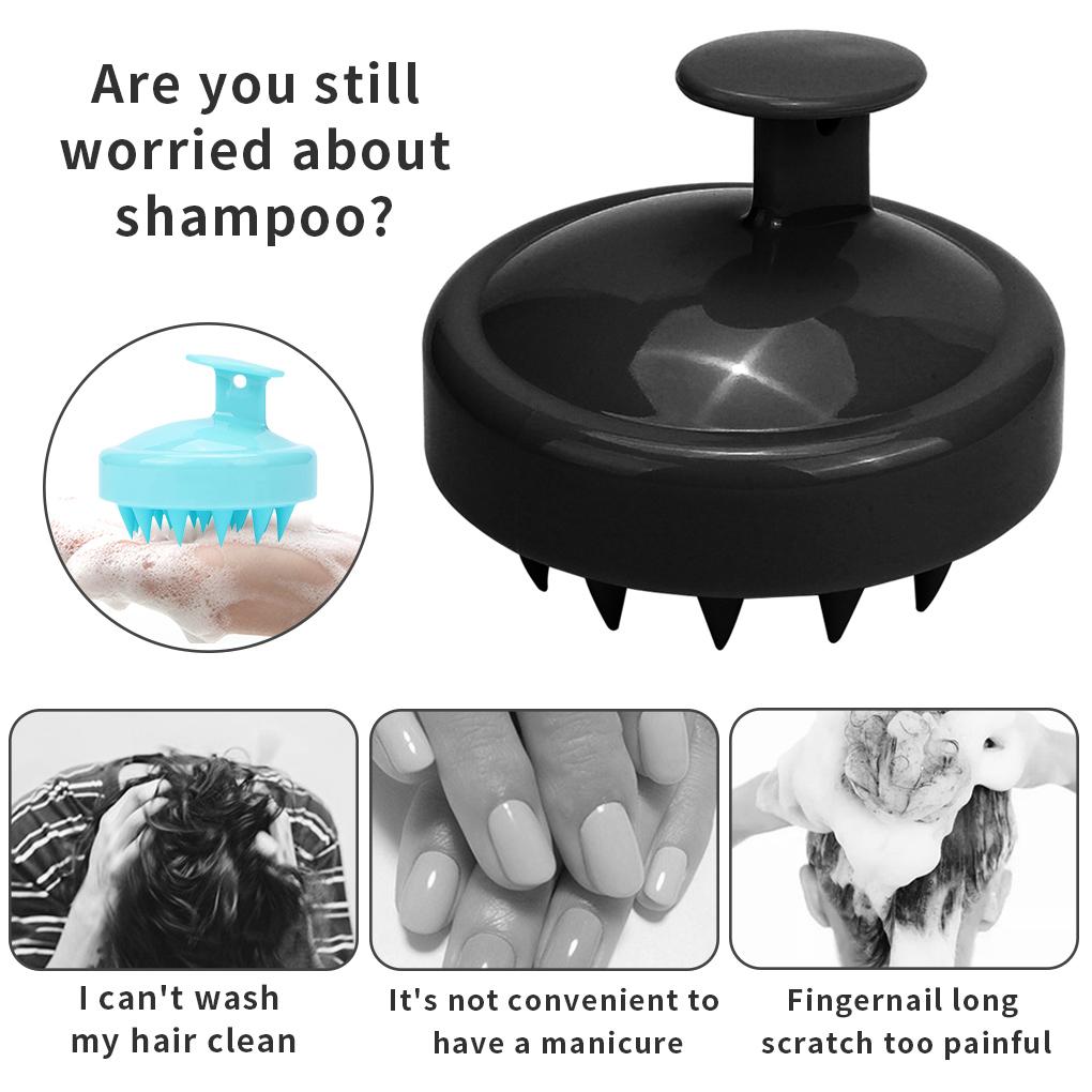 Silicone Brush Scalp Head Washing Hair Curly Hairbrush Pocket Professional Smooth Cleaning Massage Gifts for Girls