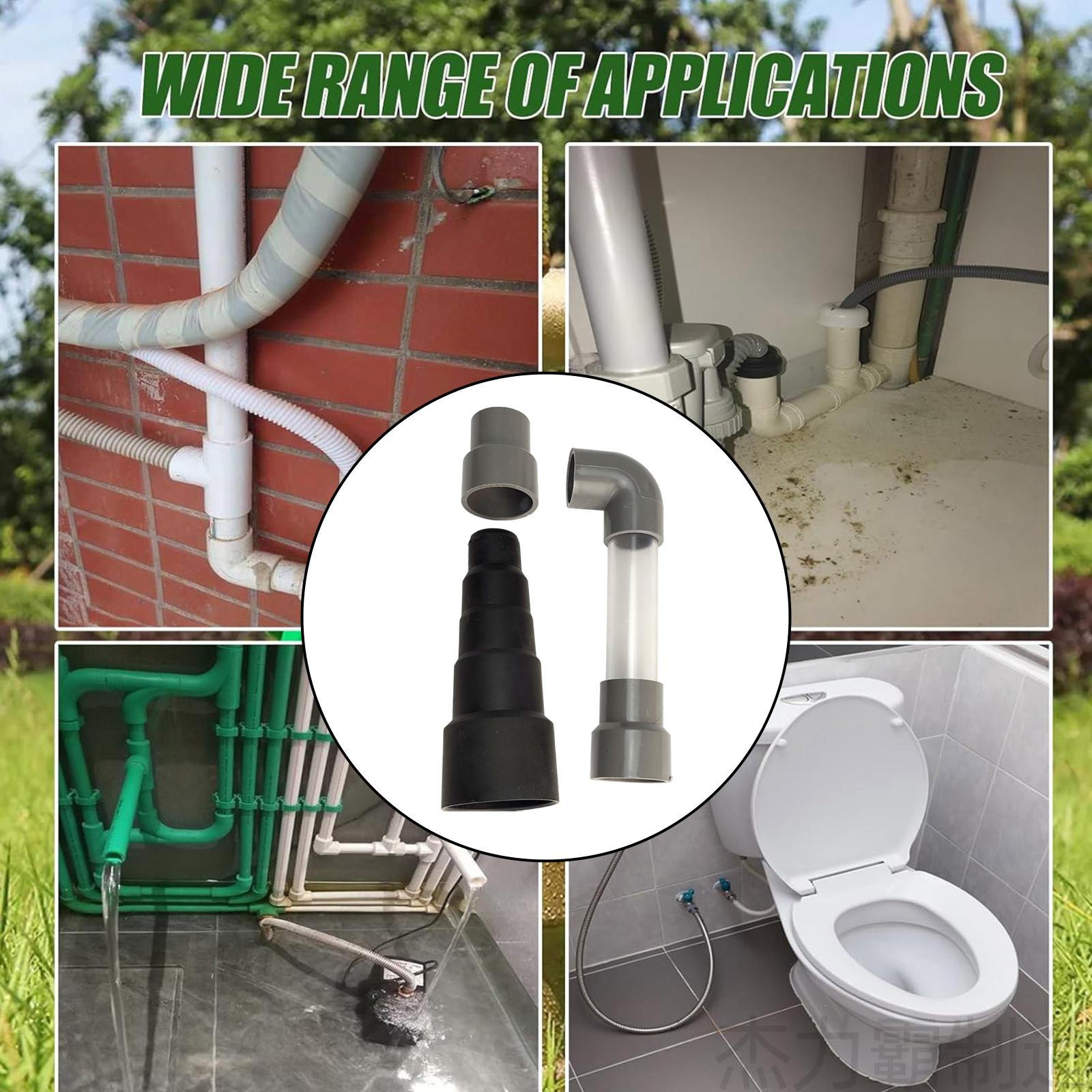 

Wet Vacuum Attachment Drain Line Cleaner Tool,Accessories,Vacuum Hose to PVC Pipe Adapter Unclog and Bending