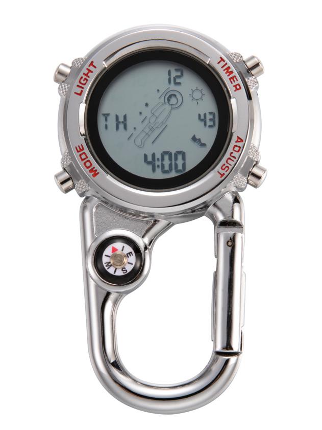 Multi-Function Outdoor Mountaineering Buckle Watch with Luminous Display and Alarm Clock