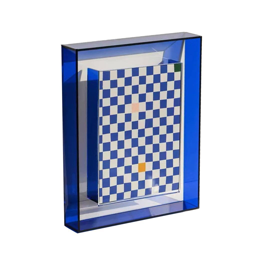 Zeitgenössischer Acryl-Fotorahmen Klarer Fotohalter Desktop-Display Fotorahmen Stabil