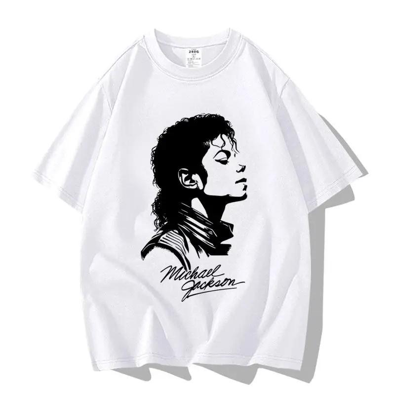 Michael Jackson Pure Cotton T-Shirt MJ King Of Pop Unisex T-Shirt Top Tees XL