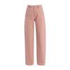 Xinge Retro Pink High-Waist Wide-Leg Jeans for Women - Slim Fit, Spring & Fall.