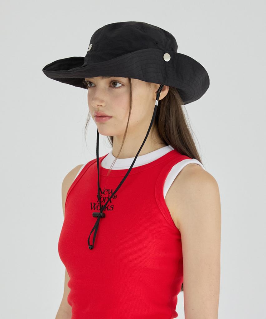 Nyuyogwogseu Safari Bucket Hat_ Black