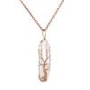Vintage Hand-Wound Colorful Crystal Stone Necklace, Crystal Pillar Life Tree Necklace N523