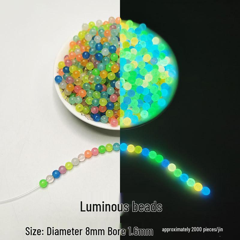 

6x9mm Luminous Large-Hole Beads for DIY Bracelets, Necklaces & Hair Ties 50 pieces
