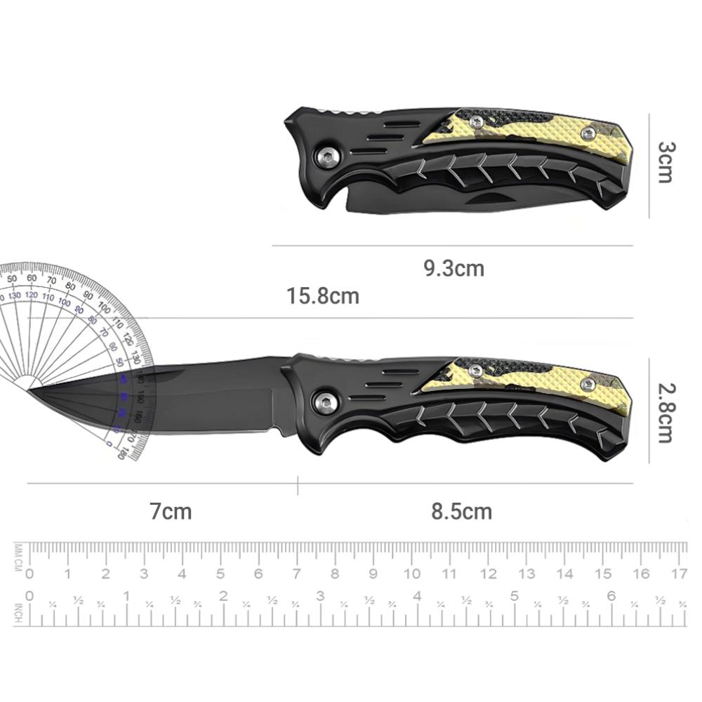 New Fine Stainless Steel Folding Pocket Knife with Sharp Edge Multifunctional Utility Tool for Camping BBQ and Outdoor Survival
