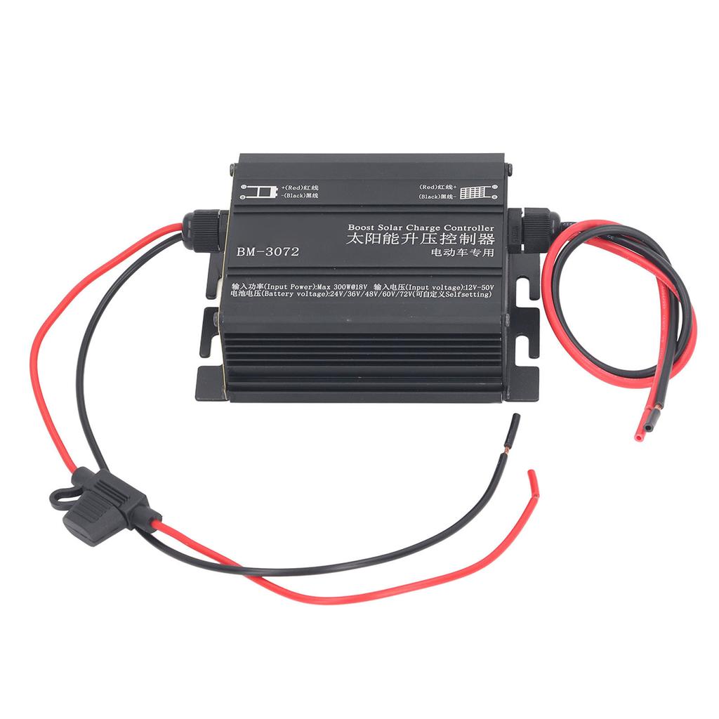 Boost MPPT Solar Charge Controller 16A 12V 50V 300W for 24V 36V 48V 60V 72V Acid LiFe PO4 Gel Flooded Batteries