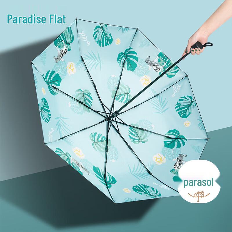 Paradise Tri-Fold UV Sun & Rain Umbrella