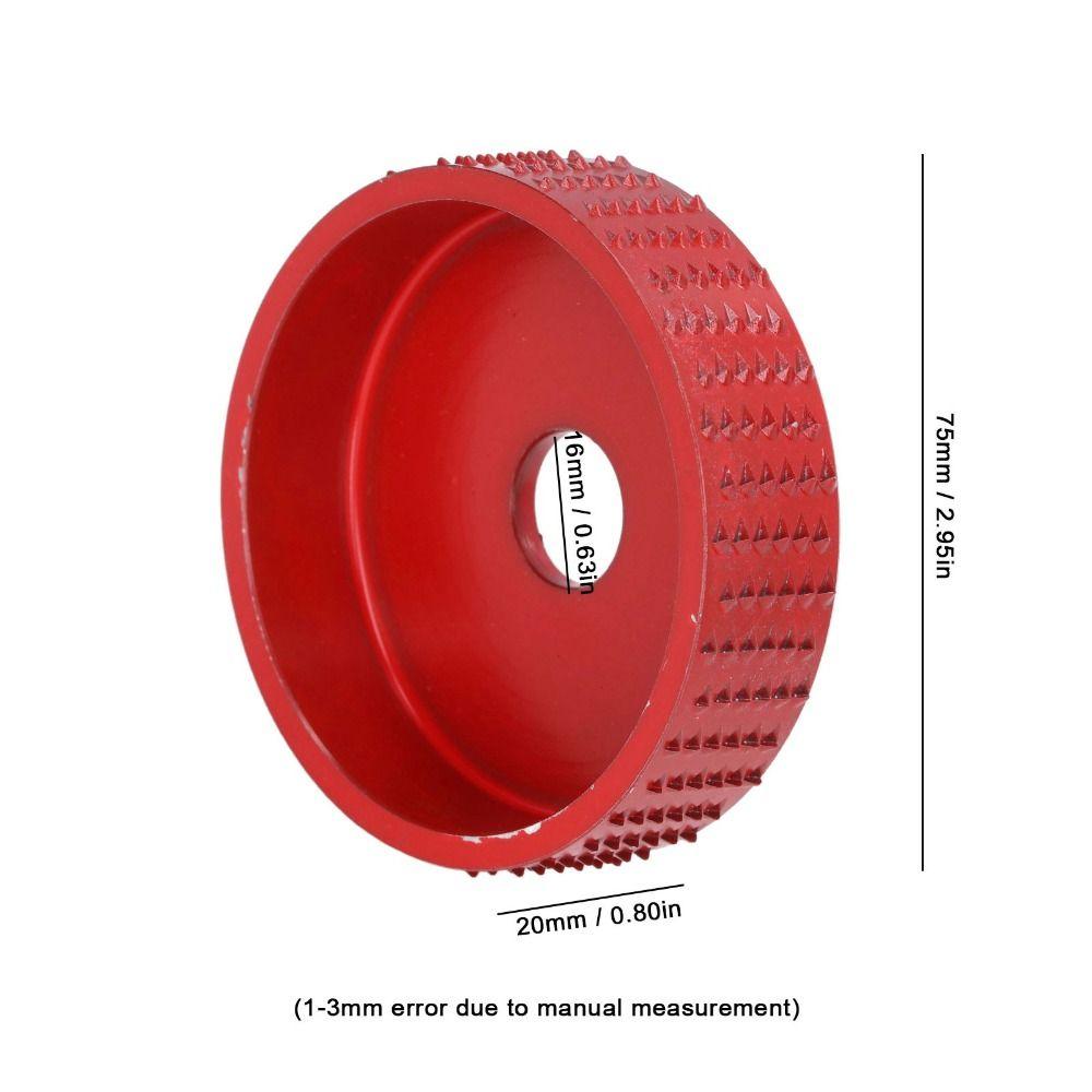 High Carbon Steel Wood Carving Disc 5/8" Arbor Silver Wood Carving Wheel Red Quick Rough Cutting Grinding Wheel Woodworking