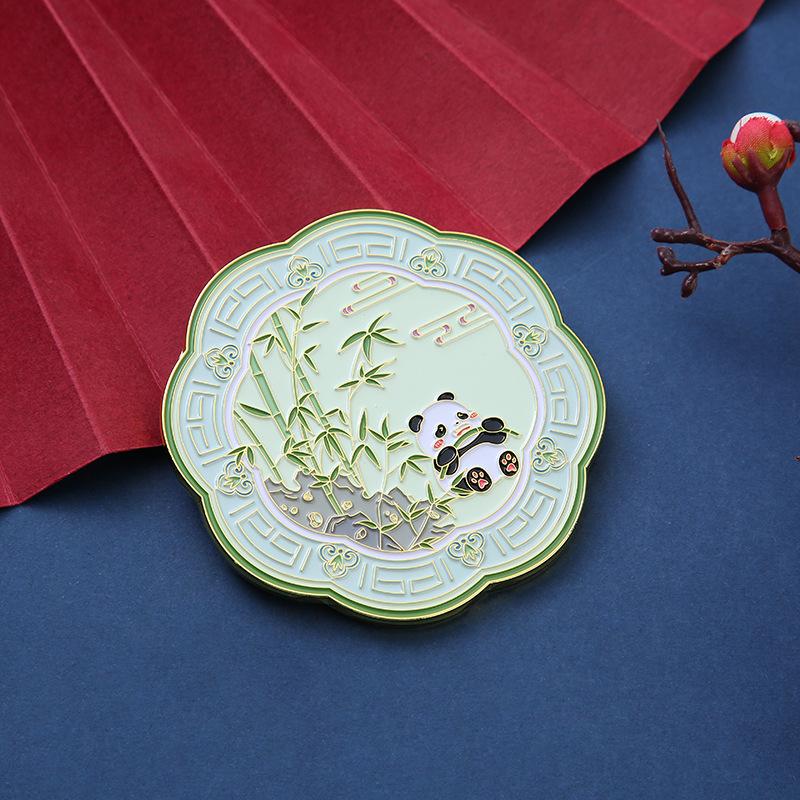 

Металлическая краска для выпечки магнитная присоска наклейка на холодильник Panda портативная культурная и креативная маленькая подарочная наклейка на холодильник