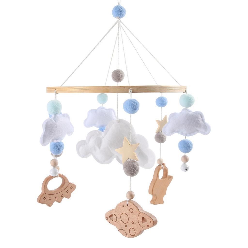 Baby Wolke Rasseln Krippe Mobiles Spielzeug 0-12 Monate Glocke Musical Box Neugeborenen Bett Glocke Kleinkind Rasseln Karussell Für Musical spielzeug Geschenk