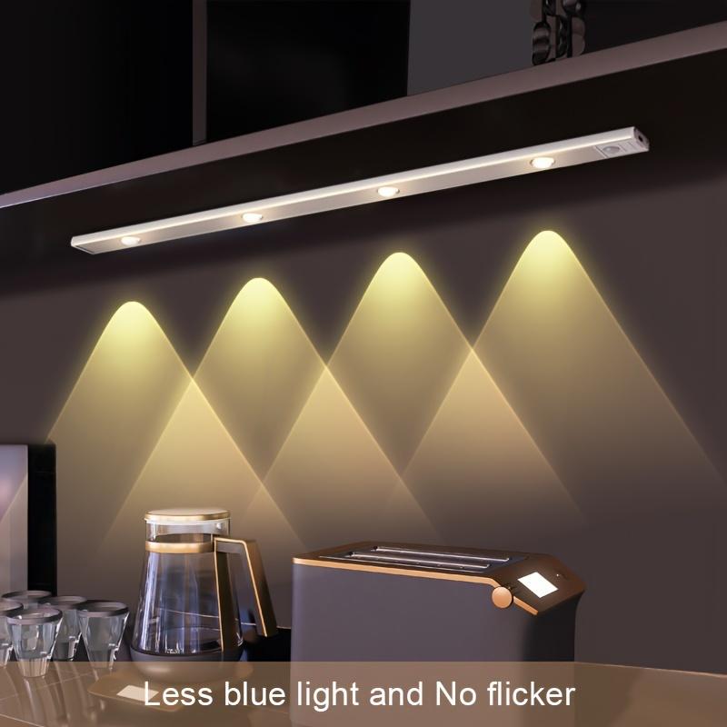 Motion-Activated LED Cabinet Light - Ultra Thin, Wireless, USB Rechargeable, Dimmable with Tricolor Settings for Kitchen, Bedroom, and Wardrobe