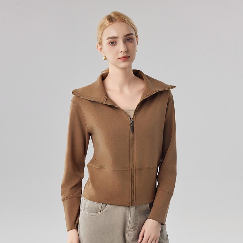 Women's Canary Jacket: Autumn/Winter Casual Cardigan, Stand-Up Collar, Windproof, Thickened, Warm Sports Top.