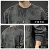 Trendy Brand Heavy Suede Fleece Crew Neck Sweater Men'S Loose Large Size American Retro Ruffian Handsome Alphabet Printed Top