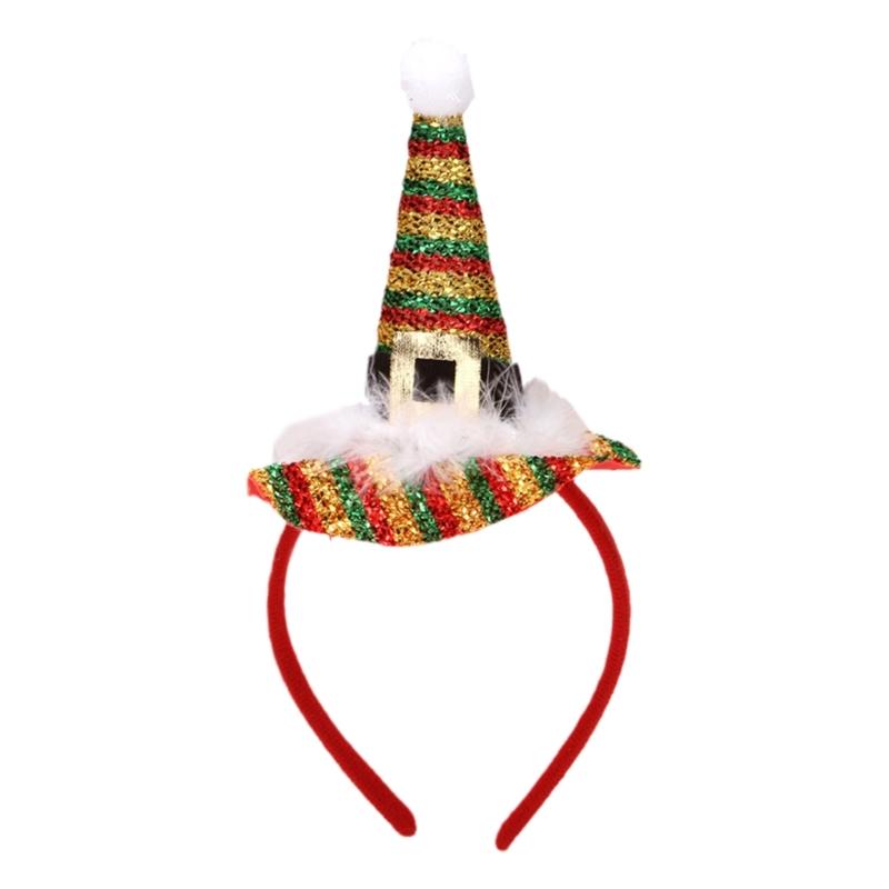 

Cute Christmas Tree Headband with Glitter Sequins Hair Hoop Novelty Party Headdress Headwear Party