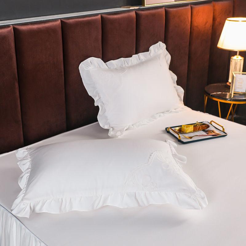 

Наволочка для весілля, спальня, розкішна мереживна літня дихаюча проста, м’яка, комфортна, затишна, вишивка для пар, 48x74 см 48x74cm