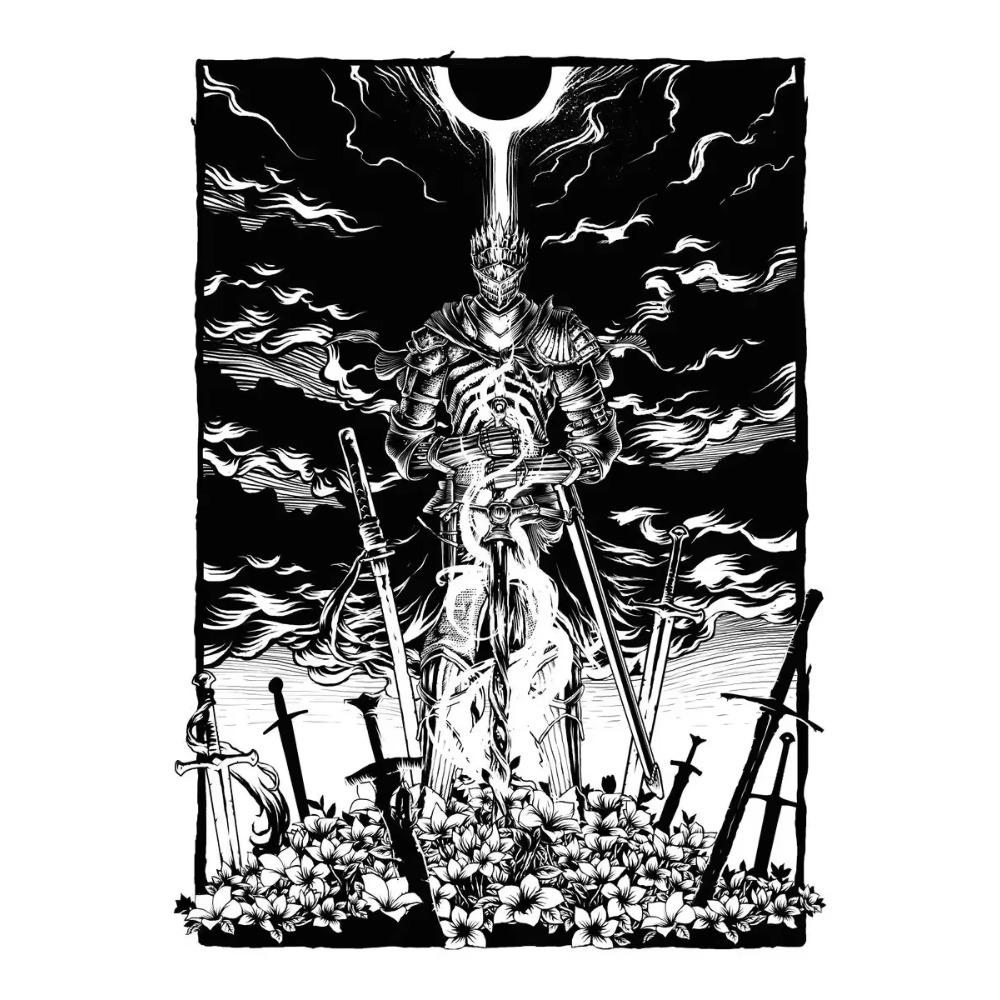 Gothic Dark Academia Undead Legion Canvas Art Print Chosen Undead Poster for Living Room Wall Home Ation Unique G