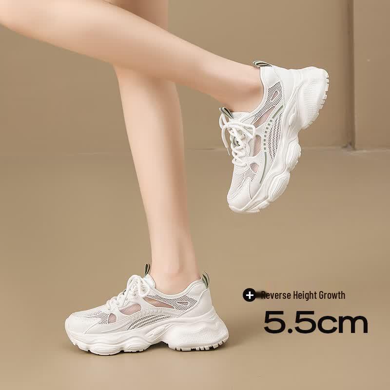 ZHR Women's Breathable Mesh Platform Sneakers