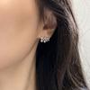 New in fresh and cool diamonds inlay gray pearl earrings with a simple gentle and high-end earrings for women part jewelry gifts
