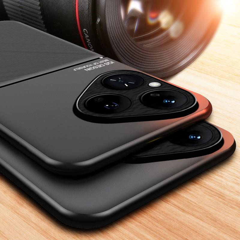 Schlanke Rutschfeste Schutzhülle Für Huawei Pura 80 Pura 80 Pro Mit Metallplatte Magnetische Autohalterung Hülle Funda