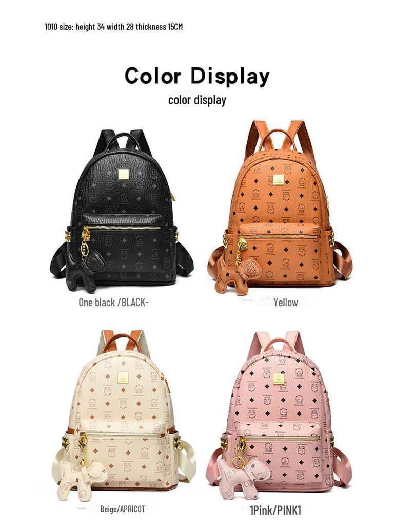 Retro Western Commuter Backpack for Women with Bear Print - Stylish, Lightweight & Versatile for Work or School