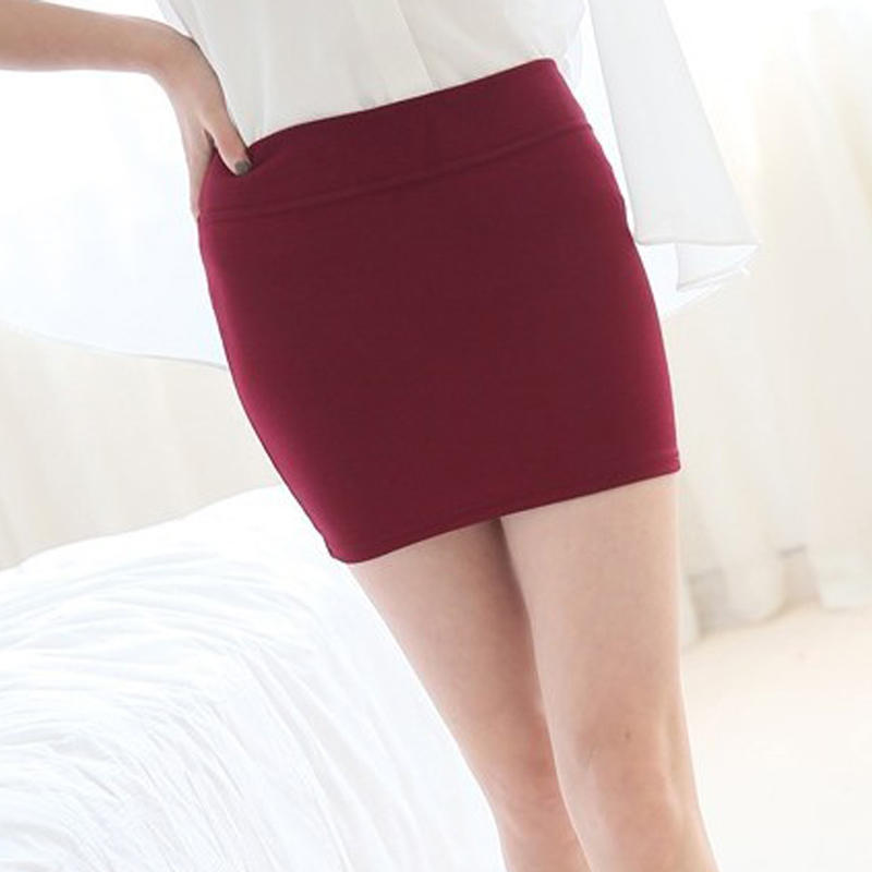 Women's Sexy High Waist Pencil Dress Mini Bodycon Skirt Party Club Stretchy Short Skirt