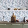 Simple Blue Floral Wallpaper For Bedroom Cute Wall Stickers Self-Adhesive Pvc Waterproof Removable Wallpaper Home Decoration