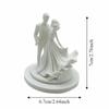 Statues de Gâteau Artisanat Sculpture Marié et Mariée Design Noir et Blanc Couple de Jeunes Mariés Statues Marié et Mariée