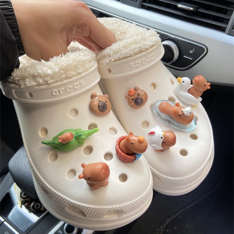 Croc Accessories: DIY Barbie Pink Y2K Emo Shoe Charms with Dark Butterfly Heart Design