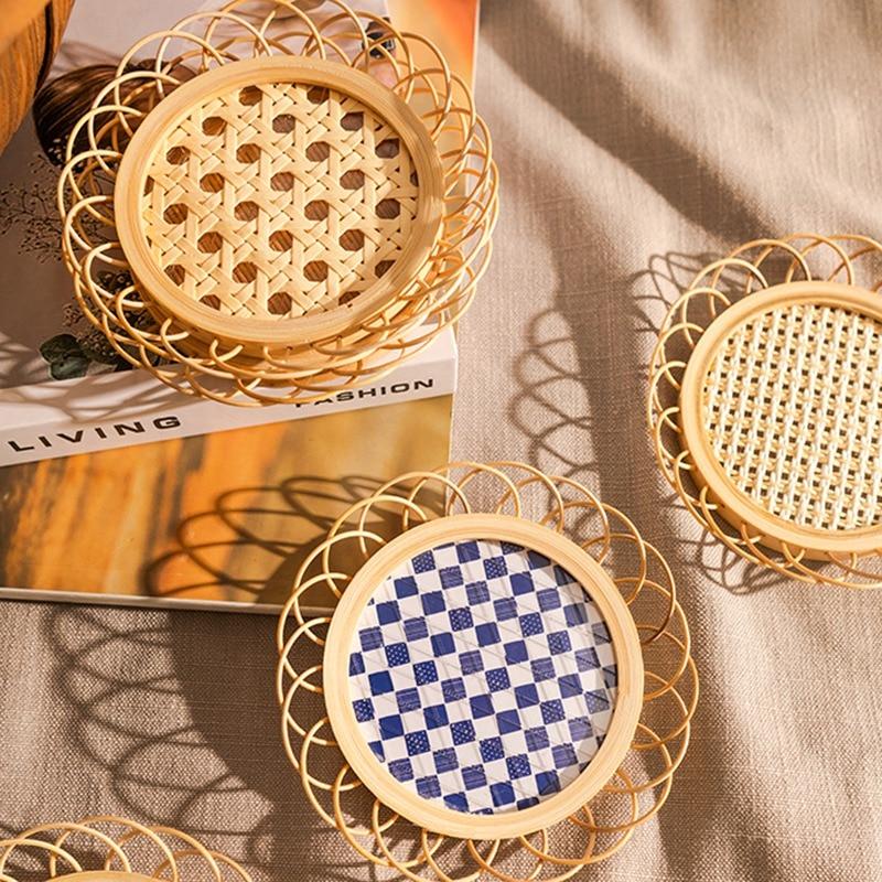 Bamboo Cup Pad Cup  Tea Accessories Tea Pad Tea Route Tea Cup Pad I (FD2-08)