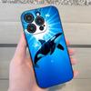 O-Orcas W-Whale Phone Case For IPhone 17 Air 16 E Pro Max 15 14 13 Mini 12 Pro 11 Max Plus Black Soft Shell