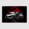 2015 Civic Type R Classic Car Metal Sign Poster Garage Decoration Room Decor Automobile Club Tin Home Decor