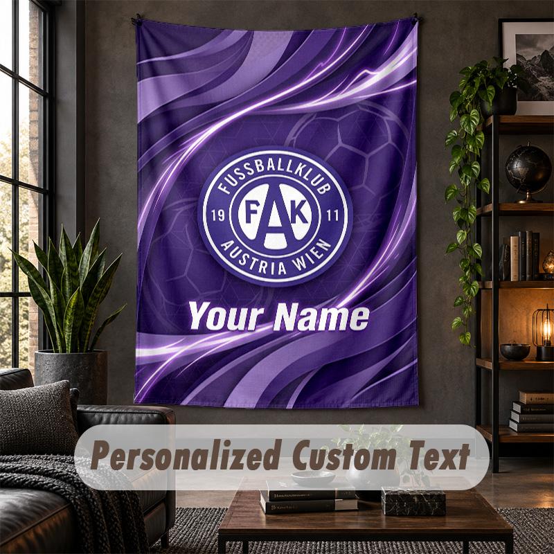 Wall Tapestry Austria Wien FC Print Custom Name Text Wall Hanging Home Decor
