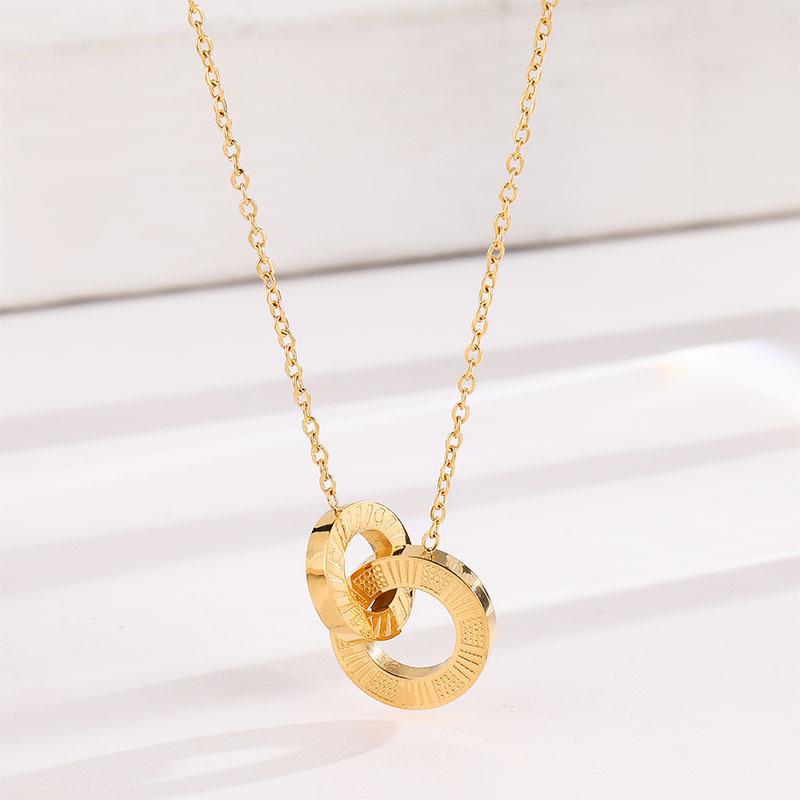 

Элегантное переплетающееся колье из титановой стали – Летняя роскошная ключичная цепочка для женщин, Универсальный аксессуар в стиле знаменитостей