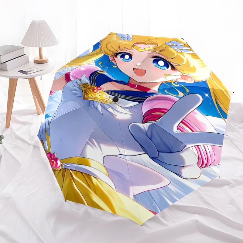 1pc Sailor Moon Umbrella, Sun Protection, And UV Shielding. It Has Eight Sturdy Ribs for Outdoor Use And Perfect As a Holiday Gift