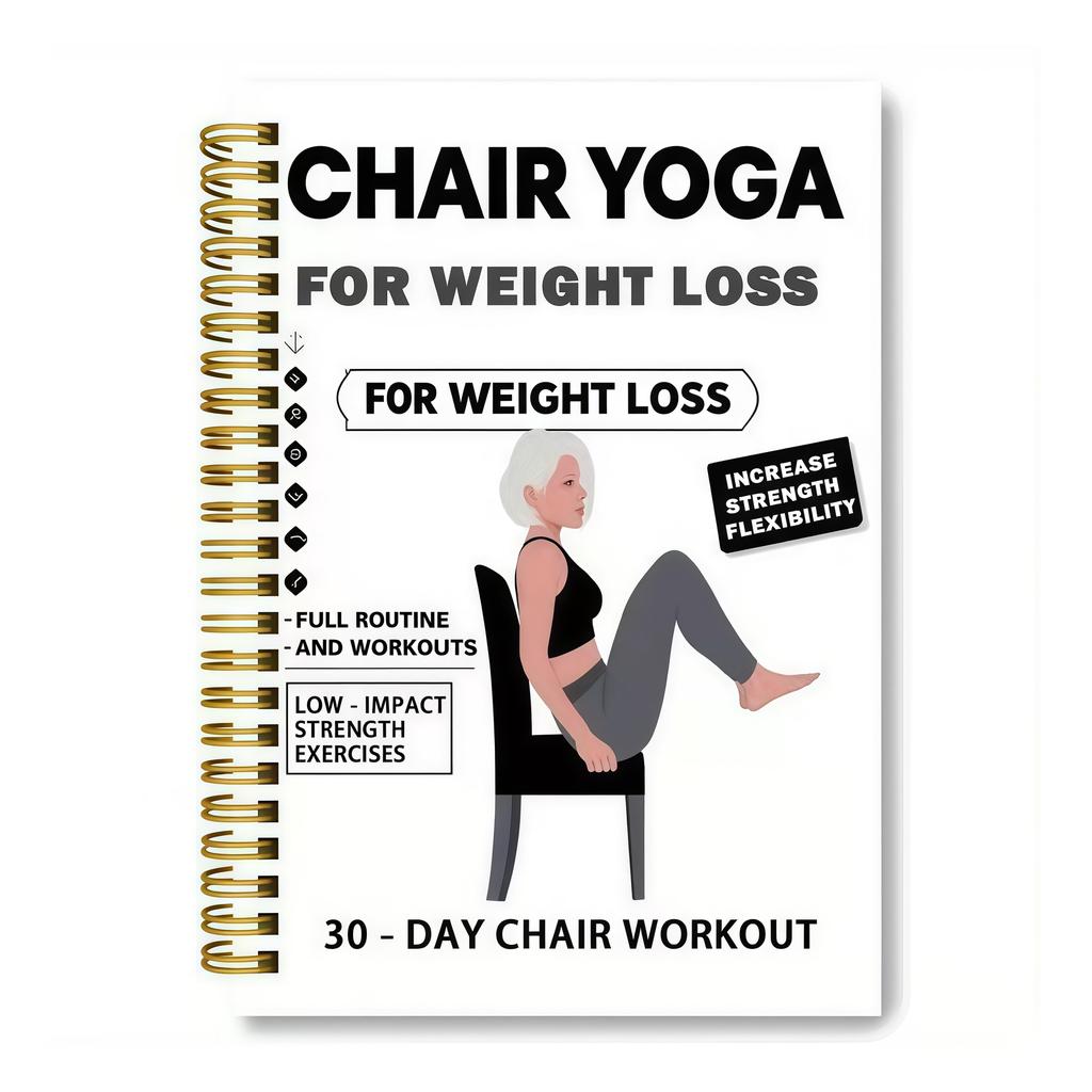 Stoelyoga Oefenboek Voor Senioren 50 Pagina Zittende Yoga Gids, Fitness Planner Journal Voor Flexibiliteit & Balanstraining