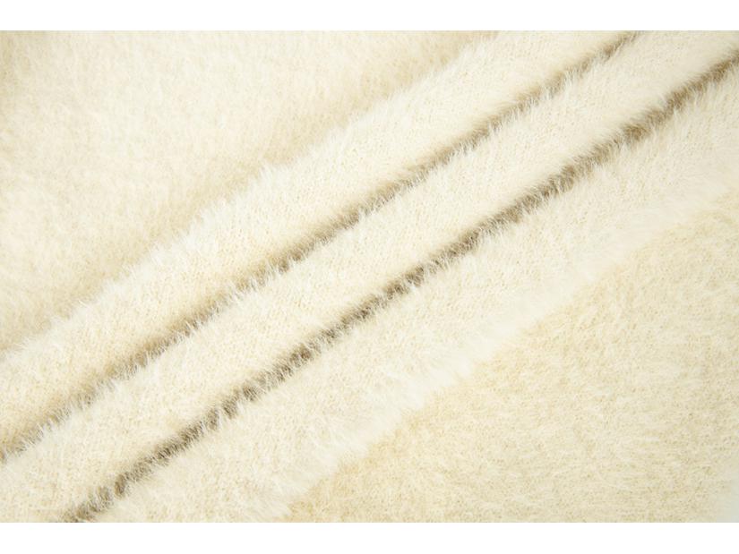 Men's Faux Mink Fur Knit Sweater, Retro-Style, Solid Color, Round Neck, Spring Fashion.