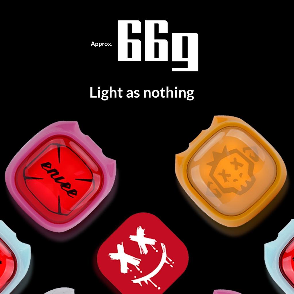 ENLEE Bicycle Expression Sensor Tail Light Road Bike Night Riding Creative Warning Light