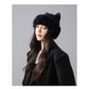 Korean Style Cute Cat Ears Plush Knit Hat Autumn Winter Warm Casual Beanie