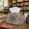 1pc, 2D Flat Printing, Tissue Box Retro Salmon Pattern Printed Tissue Box, Suitable for Vacation Home Decoration, Kitchen, Living Room, Car Holiday Di