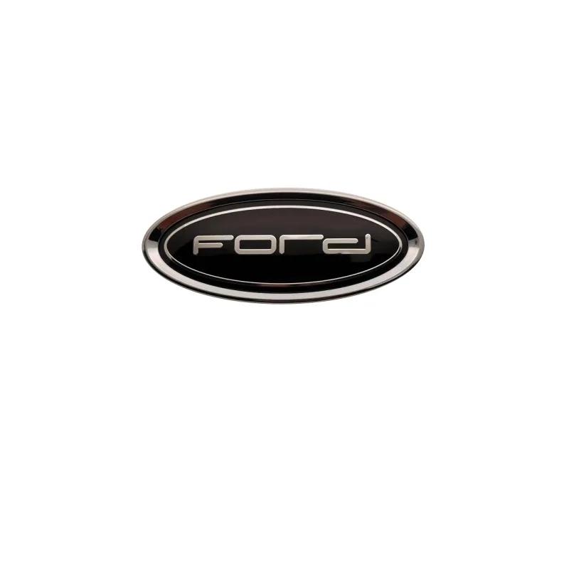 9.5cm 2Pins Auto Front Hood Emblem Rear Trunk Badge Decal Sticker For Ford Focus Mk2 Mk3 Fiesta Mk7 Ranger Mondeo Mk4 S-MAX Kuga