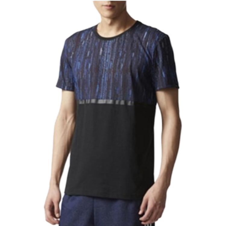 Adidas Neo T Shirts Men's Navy Blue Crew Neck Moderate Straight Fit BR3721