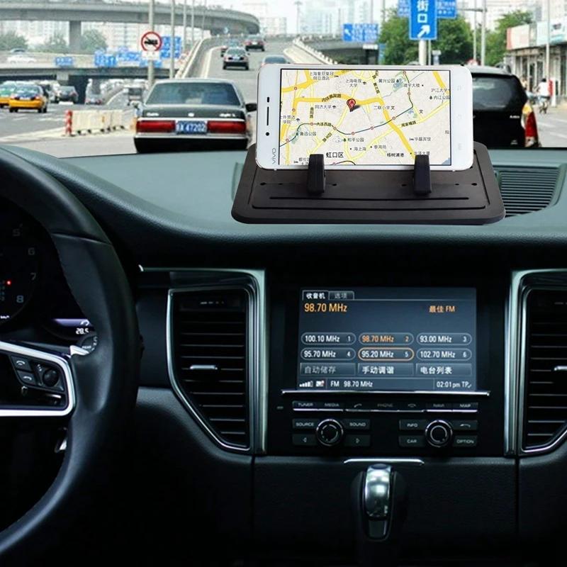 Car Dashboard Phone Holder Pad For iPhone 16 15 Por Max Samsung Xiaomi Pro Antiskid Non-slip Mat Soft Silicone Mount Phone Stand
