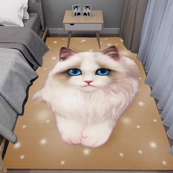 Animal Theme Bedroom Carpet Adorable Puppy Pattern Soft Non Slip Floor Mat for Kids Room Nursery Home Decor Set